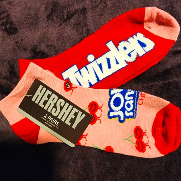 Fun Socks (2) Jolly Rancher and Twizzlers  socks - Picture 1 of 3